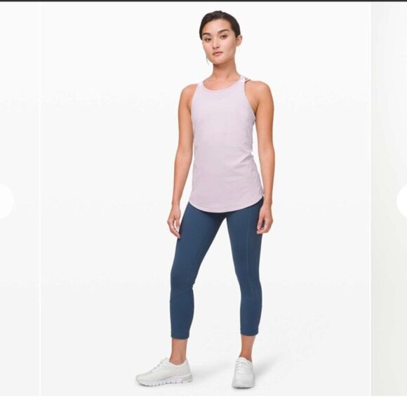 Lululemon Go For Double Tank Silver Lilac Size 4 - Picture 3 of 12